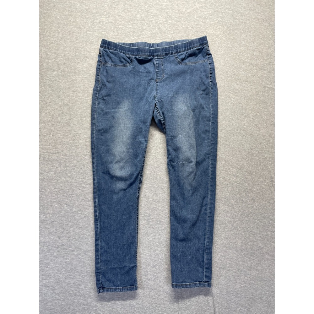 Skye's The Limit Ankle Jeans Womens Waist 35" Blue Denim Stretch Everyday Wear